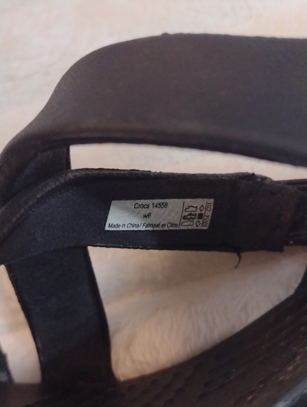 CROCS Cyprus IV Women's 6 Open Toe Slip-on Heel Sandals Strappy Comfort Black - Picture 11 of 13